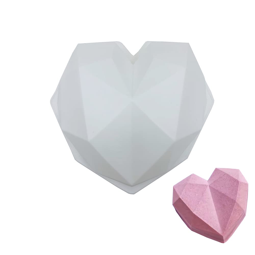 3D Diamond Heart Silicone Mold – Create Unforgettable Surprise Desserts