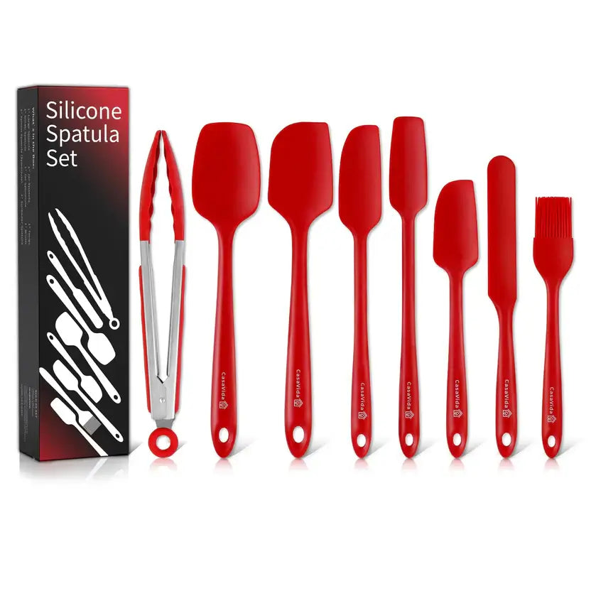 Premium 8-Piece Seamless Silicone Spatula & Kitchen Utensil Set