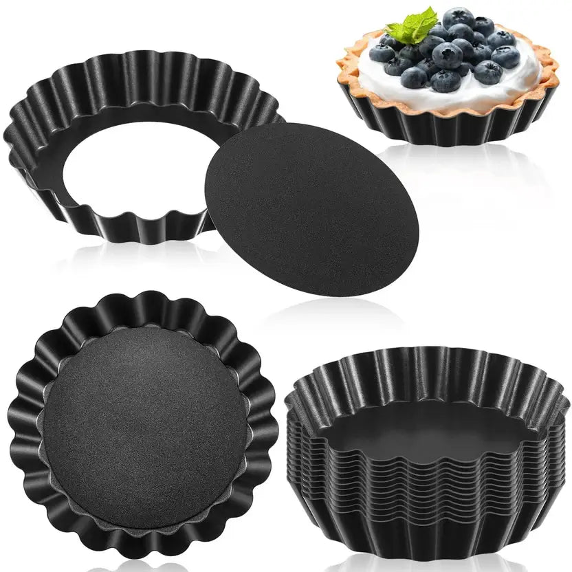 Non-Stick Carbon Steel Mini Tart Pans Set