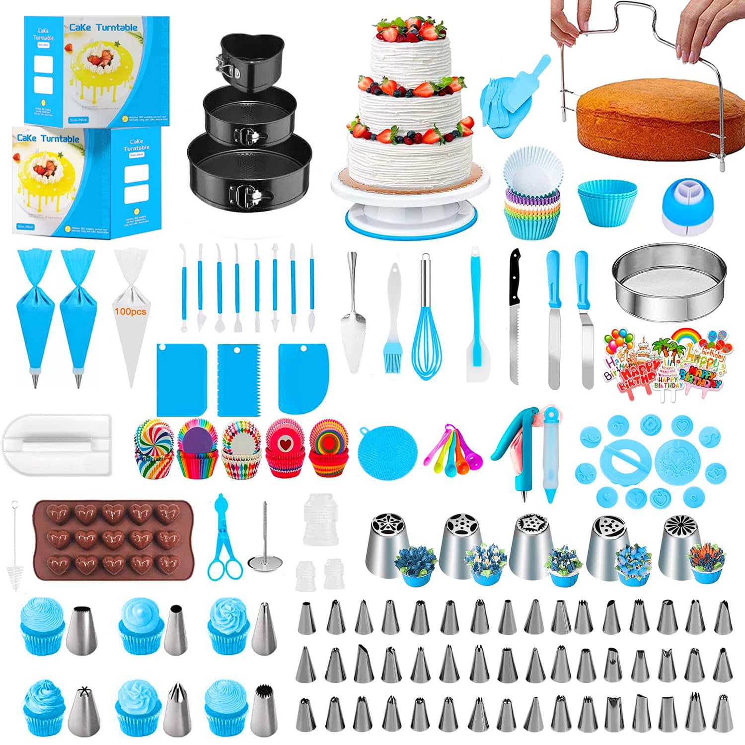 Ultimate 310-Pcs Cake Decorating Supplies Kit – Professional Baking Tools Set