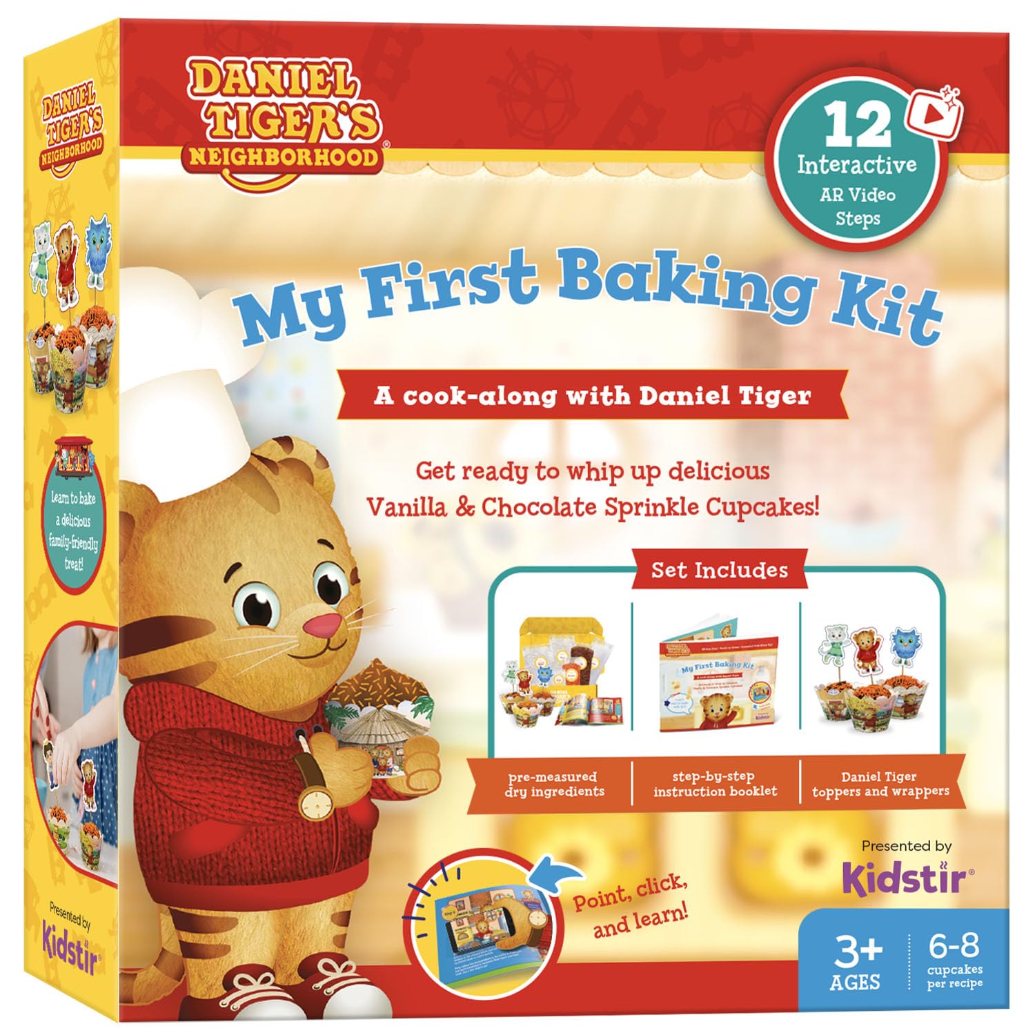 Kidstir My First Baking Kit with Daniel Tiger – Kids Cupcake Baking & Activity Set