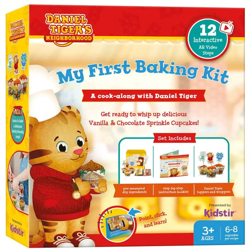 Kidstir My First Baking Kit with Daniel Tiger – Kids Cupcake Baking & Activity Set